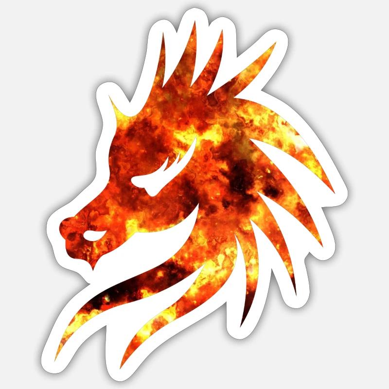 Dragon's Head - Sticker size S (10 x 10 cm) - white matte