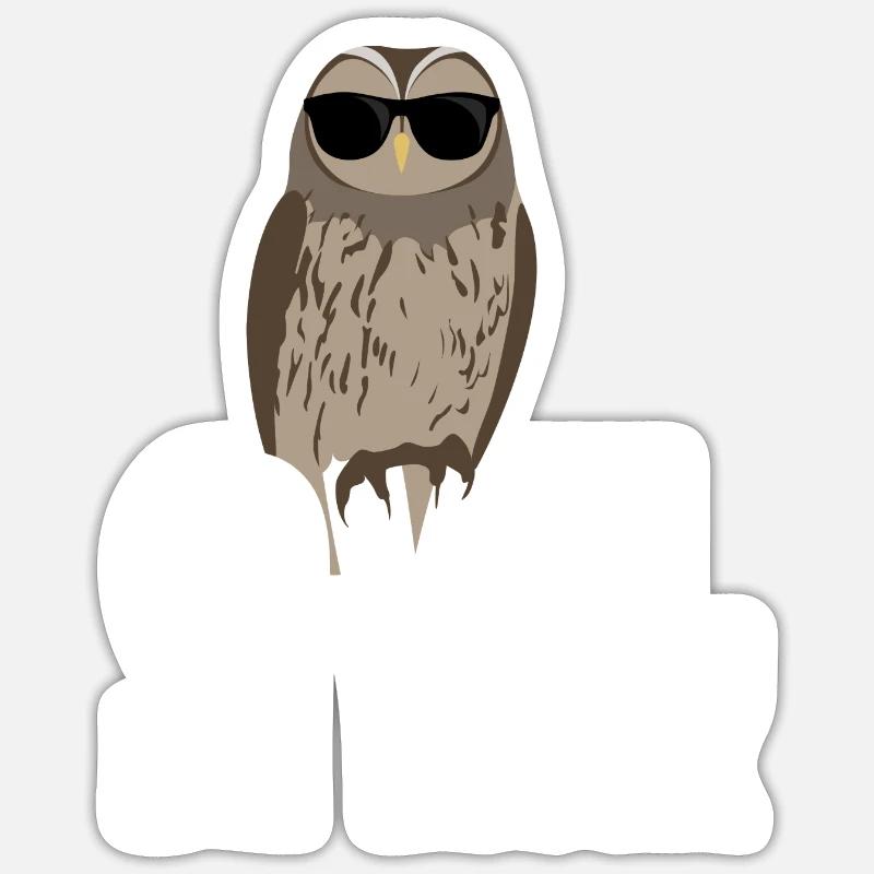 Owl be Back Eule Sticker Größe S (10 x 10 cm)