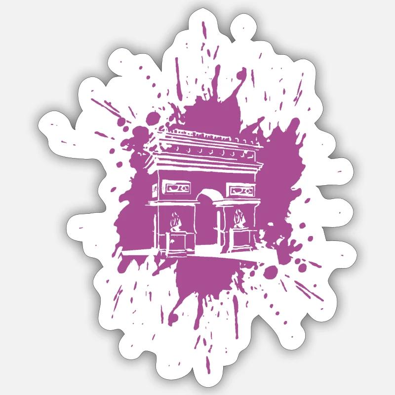 | de l’Arc de triomphe Arc de Triomphe Paris | Éclabousser Sticker taille S (10 x 10 cm)