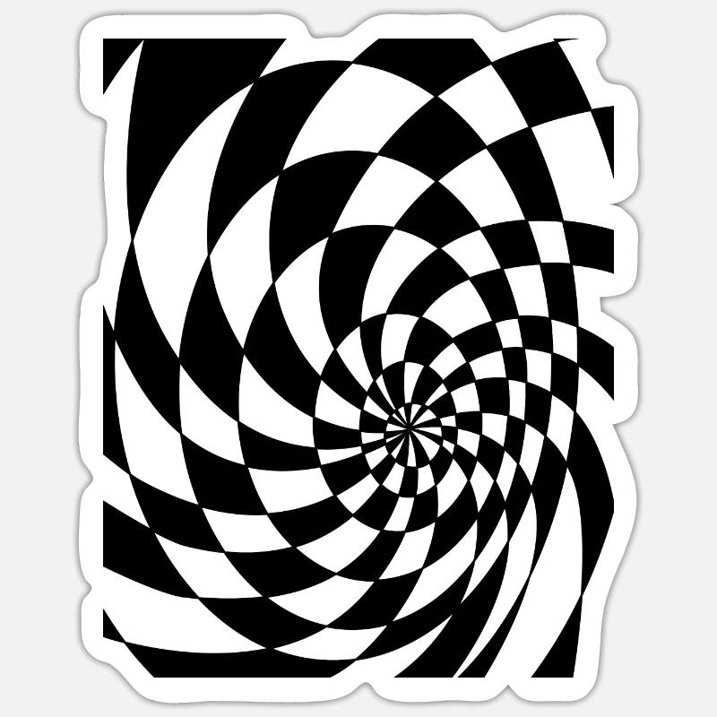 Forme psichedeliche Sticker formato S (10 x 10 cm)