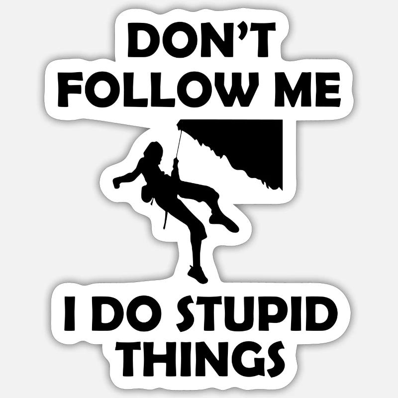 Bouldering Climbing Climbing - Sticker size S (10 x 10 cm) - white matte