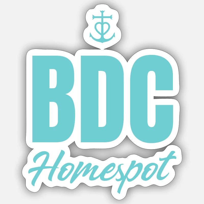BDC - Brafougne de Camargue - Kite Homespot - Sticker taille S (10 x 10 cm) - blanc mat