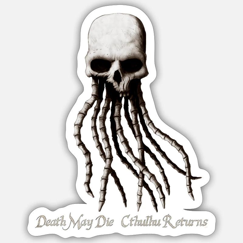 Cthulhu Retuns - Sticker taille S (10 x 10 cm) - blanc mat