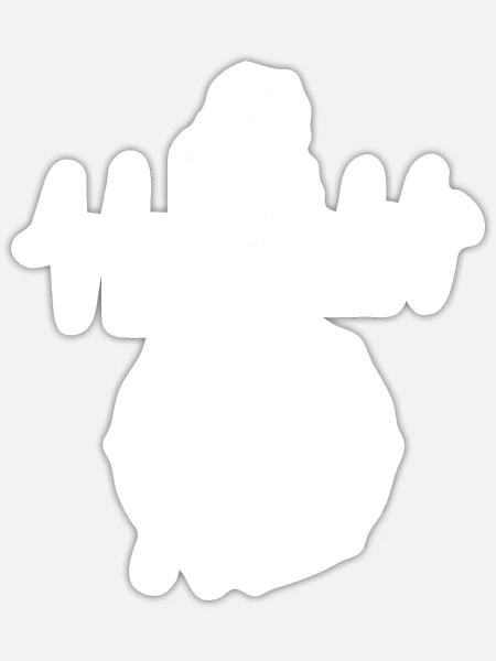 Fasnacht Hardbead Pauke - Sticker Größe S (10 x 10 cm) - Mattweiß