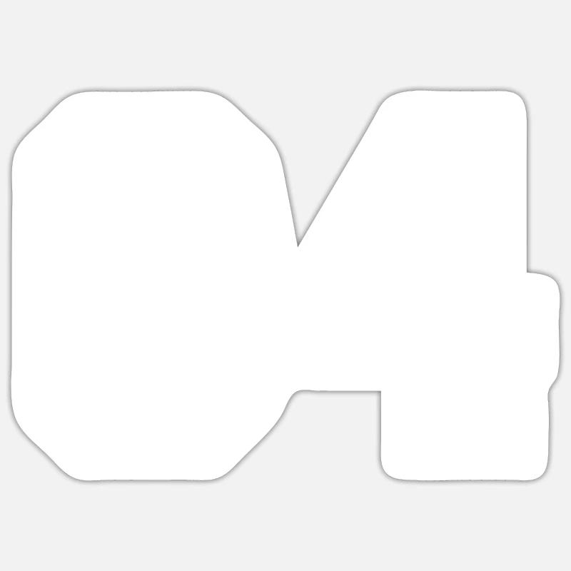 Numéro 4 - Sticker taille S (10 x 10 cm) - blanc mat
