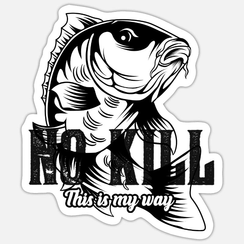 Carpe – no kill 2022 - Sticker Größe S (10 x 10 cm) - Mattweiß
