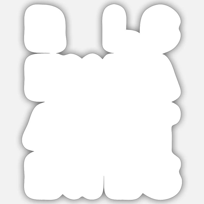 Chat Katze - Sticker taille S (10 x 10 cm) - blanc mat