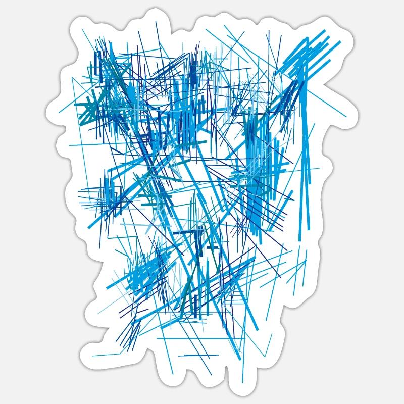 Background Blue - Sticker size S (10 x 10 cm) - white matte