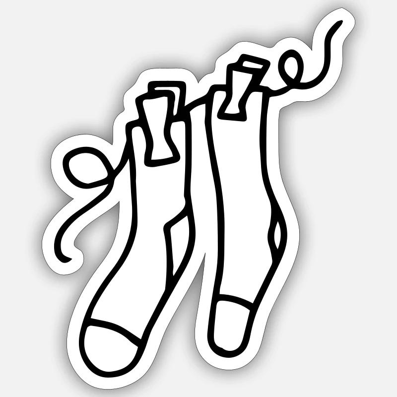 Socks Cool Sock Sock Pair Sticker size S (10 x 10 cm)