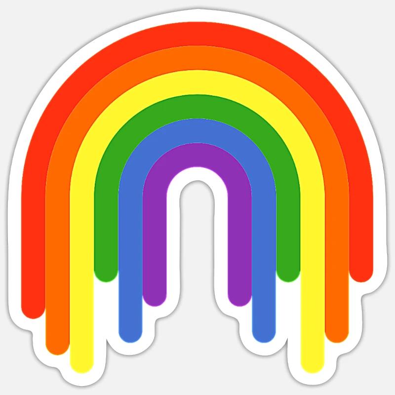 Rainbow - Sticker size S (10 x 10 cm) - white matte