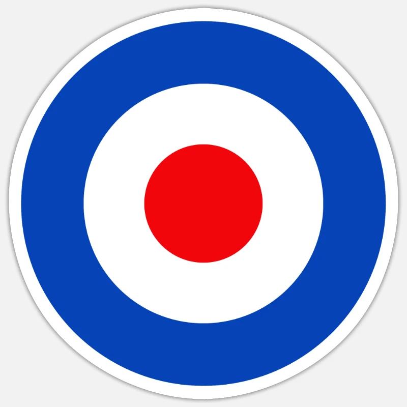 Mod-Emblem - Sticker Größe S (10 x 10 cm) - Mattweiß