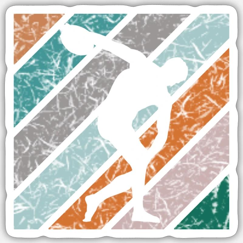 Diskuswerfen Design Diskuswerfer Diskuswerferin Sticker Größe S (10 x 10 cm)