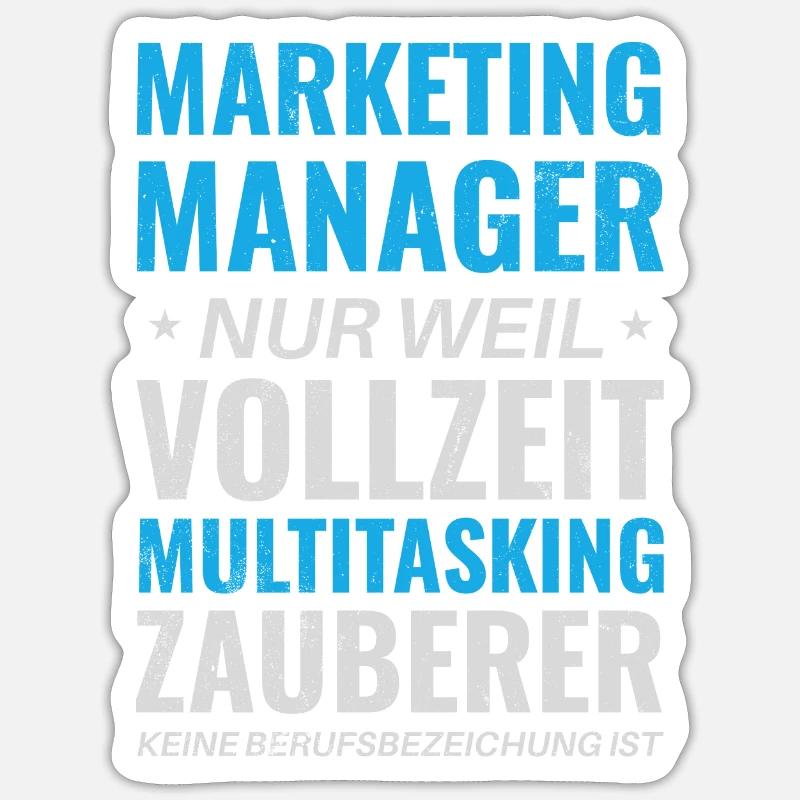Responsable marketing – Magicien du multitâche - Sticker taille S (10 x 10 cm) - blanc mat