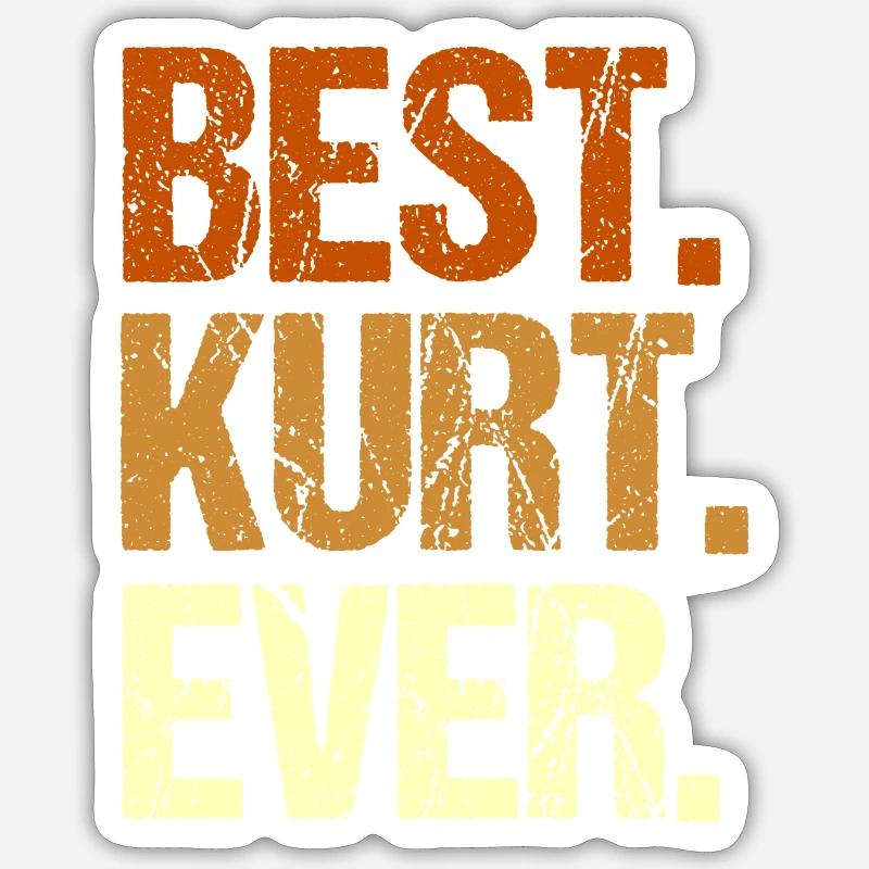 Kurt - Sticker taille S (10 x 10 cm) - blanc mat