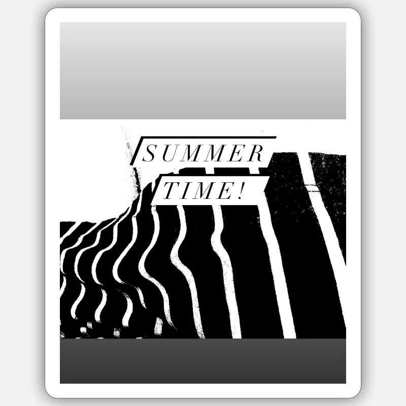 Der Sommer soll geschrien werden! Sticker Größe S (10 x 10 cm)