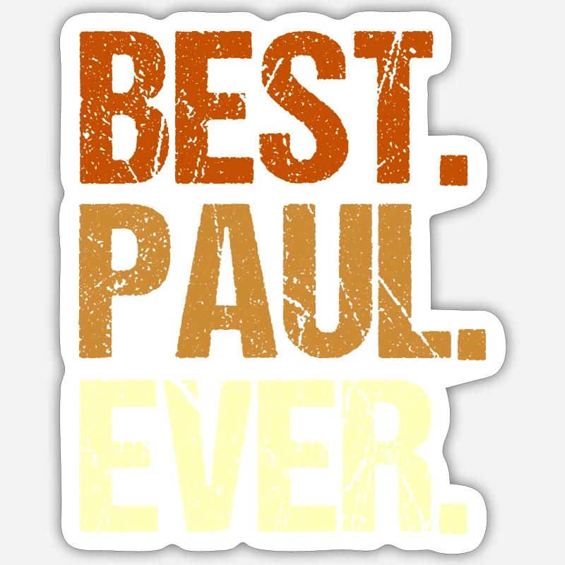 Paul - Sticker taille S (10 x 10 cm) - blanc mat