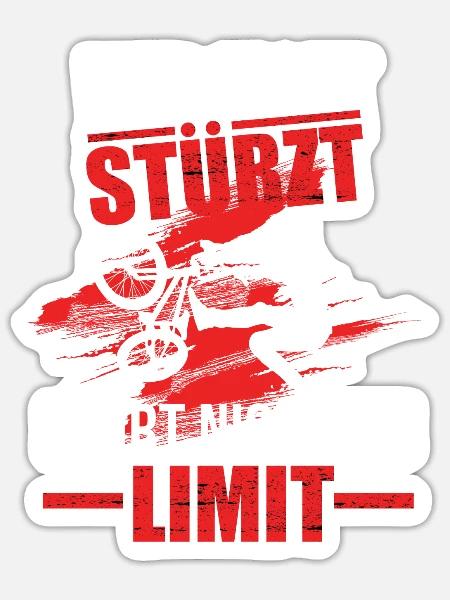 Wer nicht stürzt bmx bmx biker Fahrrad bmx Fahrrad - Sticker Größe S (10 x 10 cm) - Mattweiß