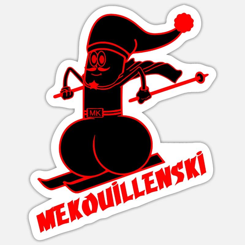 MK red 3 - Sticker taille S (10 x 10 cm) - blanc mat