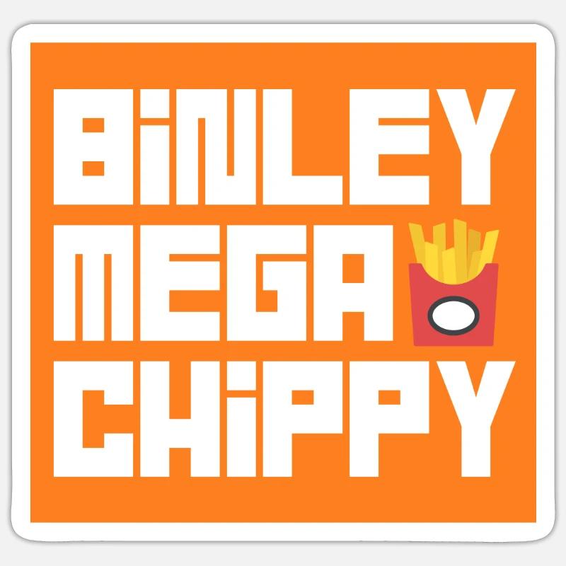 BINLEY Mega chippy Sticker size S (10 x 10 cm)