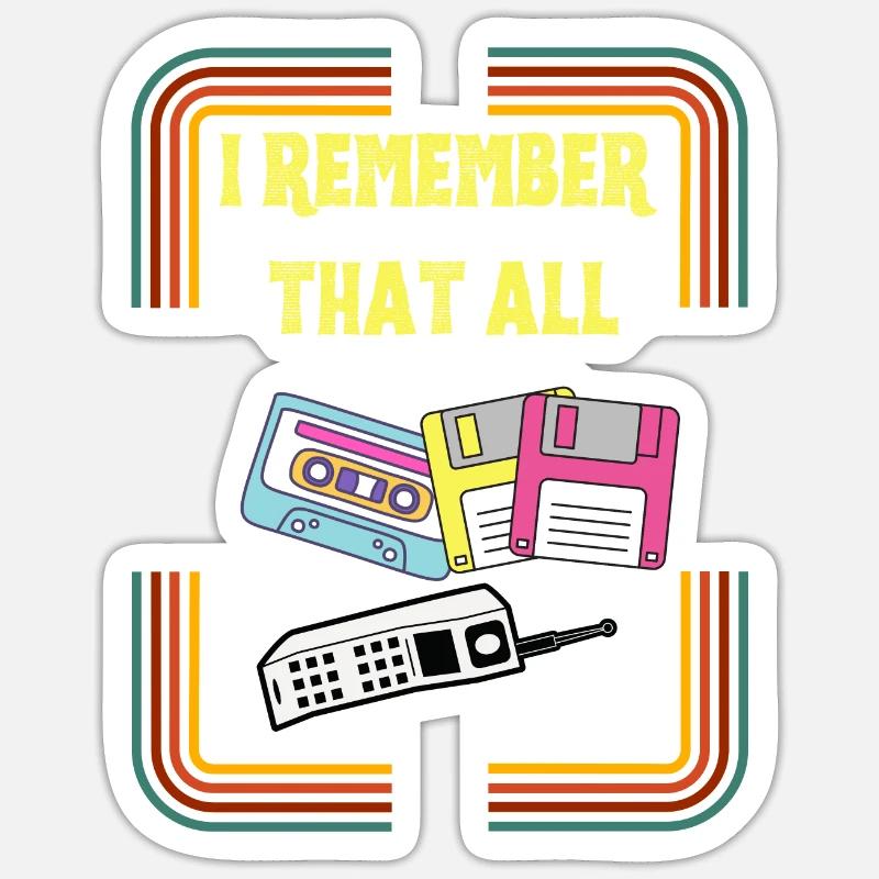 I REMEMBER IT ALL - Sticker size S (10 x 10 cm) - white matte
