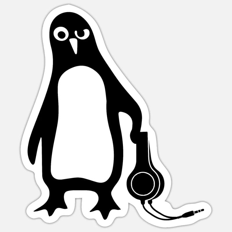Pinguin Linux - Sticker Größe S (10 x 10 cm) - Mattweiß