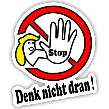 Gewalt gegen Frauen - Sticker Größe S (10 x 10 cm) - Mattweiß - Vorne