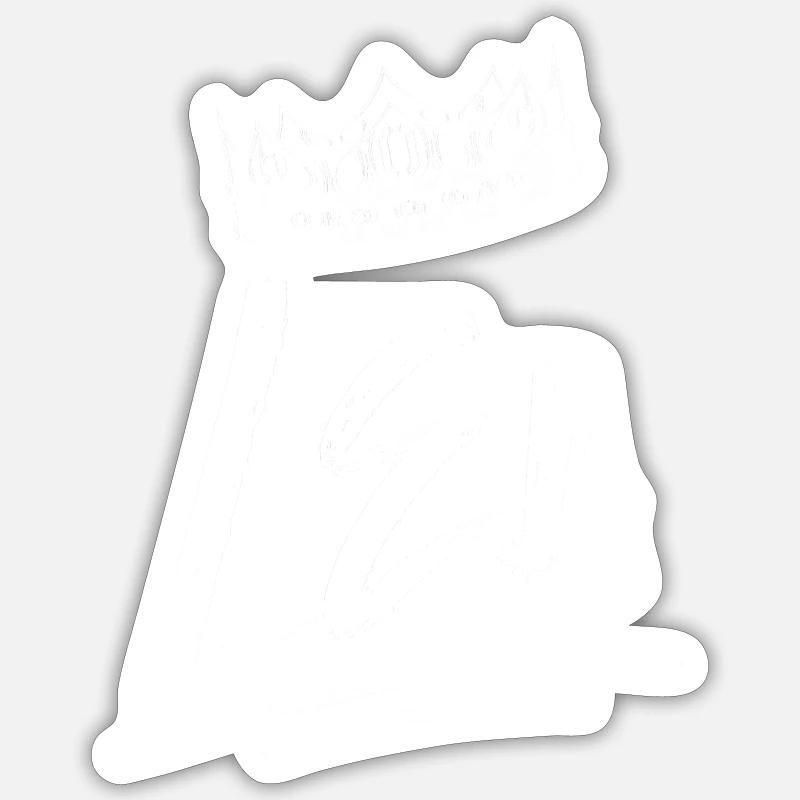 Leah - Sticker size S (10 x 10 cm) - white matte