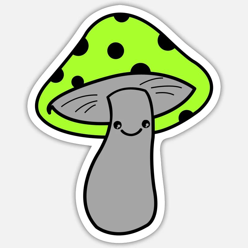 Mushroom - Sticker size S (10 x 10 cm) - white matte
