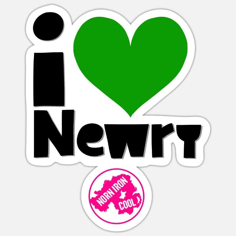 Newry Armagh - Sticker Größe S (10 x 10 cm) - Mattweiß
