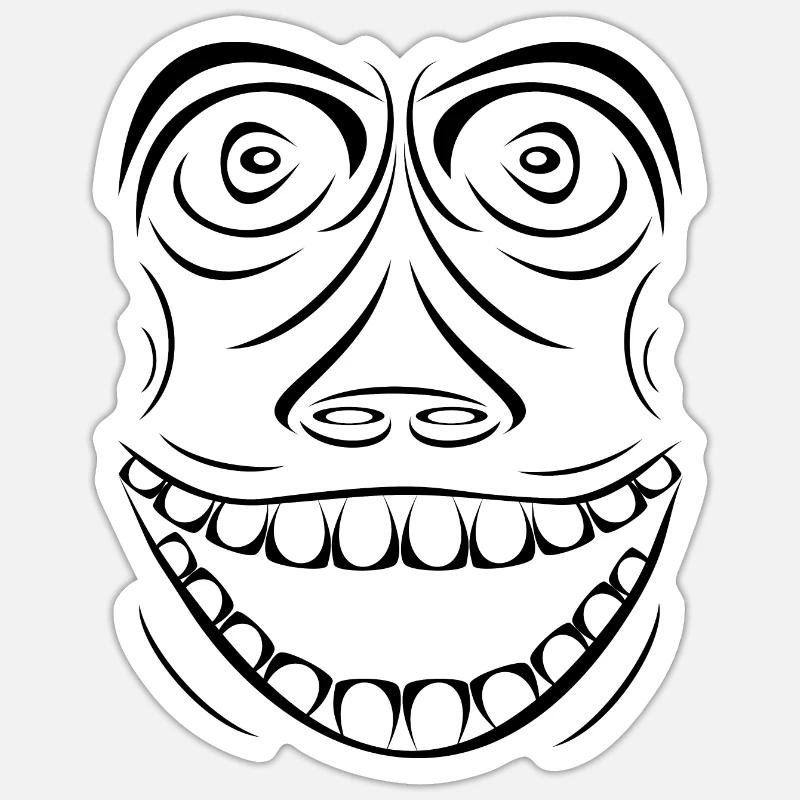 Funny monkey without smallpox Sticker size S (10 x 10 cm)