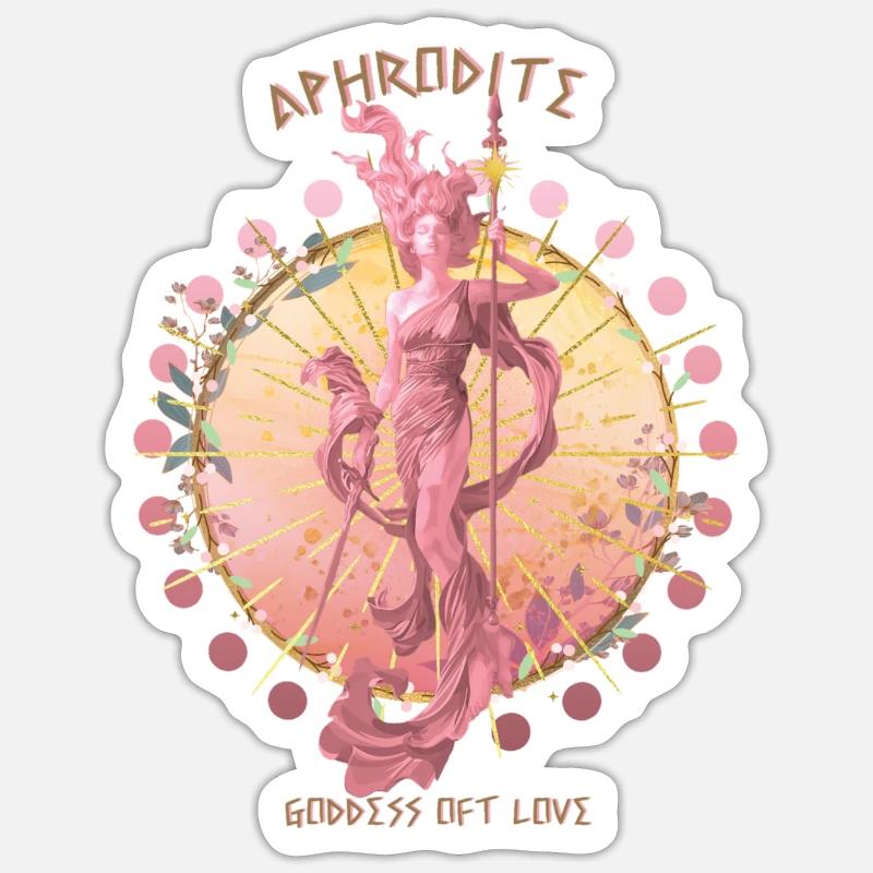 Afrodite Dea dell'Amore Mitologia greca - Sticker formato S (10 x 10 cm) - bianco opaco