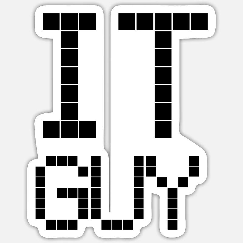 IT GUY | Nerd | Computer | Informatik Sticker Größe S (10 x 10 cm)