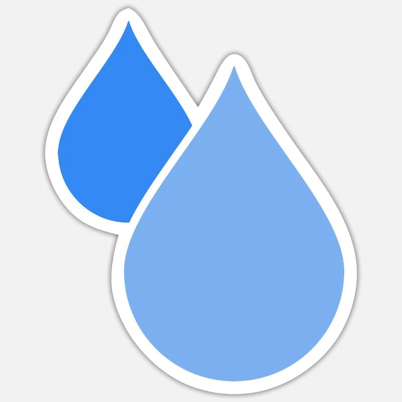 Wassertropfen - Sticker Größe S (10 x 10 cm) - Mattweiß