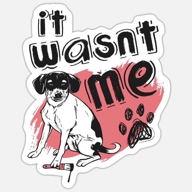 C’était pas moi - Sticker taille S (10 x 10 cm) - blanc mat