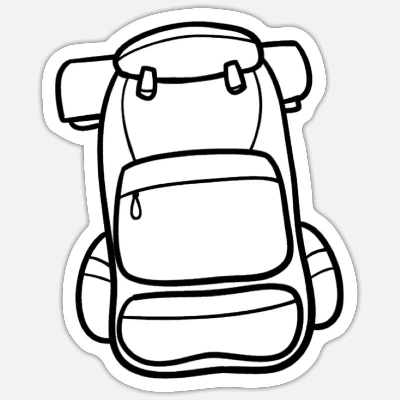 Backpack - Sticker Größe S (10 x 10 cm) - Mattweiß
