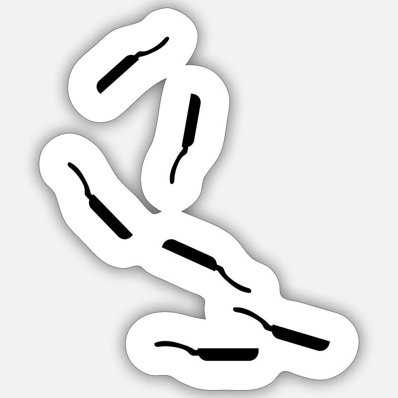 Pfanne Icon Sticker Größe S (10 x 10 cm)