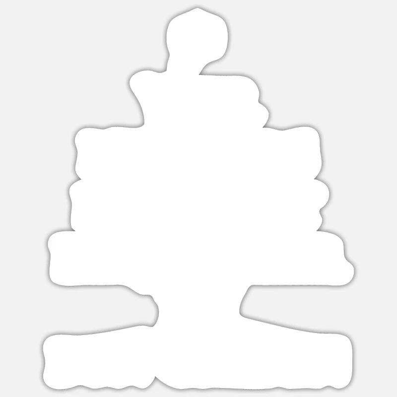 chemin wite - Sticker taille S (10 x 10 cm) - blanc mat