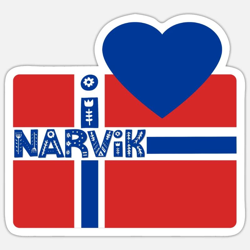 Narvik - Sticker size S (10 x 10 cm) - white matte