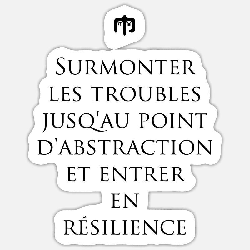 resilience - Sticker taille S (10 x 10 cm) - blanc mat