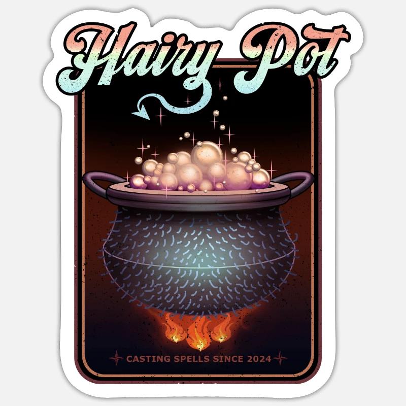 BEHAARTER POSTEN - Sticker Größe S (10 x 10 cm) - Mattweiß
