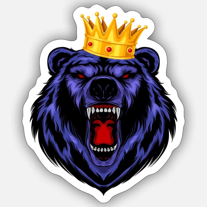 Ours - Sticker taille S (10 x 10 cm) - blanc mat