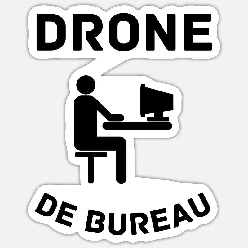 drone de bureau Sticker taille S (10 x 10 cm)