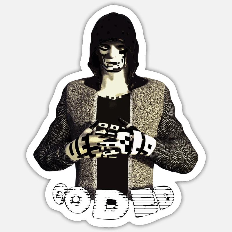 CODIERT - Sticker Größe S (10 x 10 cm) - Mattweiß