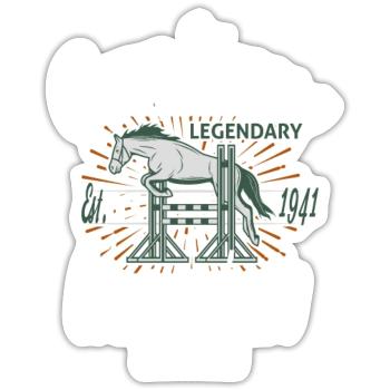 Capitano Showjump - Sticker Größe S (10 x 10 cm) - Mattweiß - Vorne