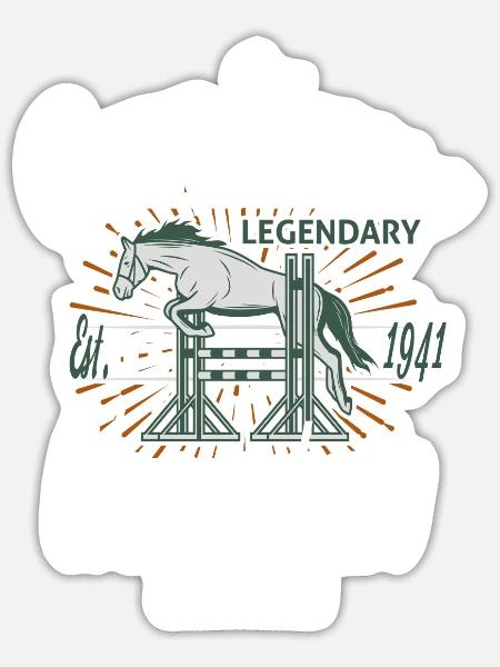Capitano Showjump - Sticker Größe S (10 x 10 cm) - Mattweiß