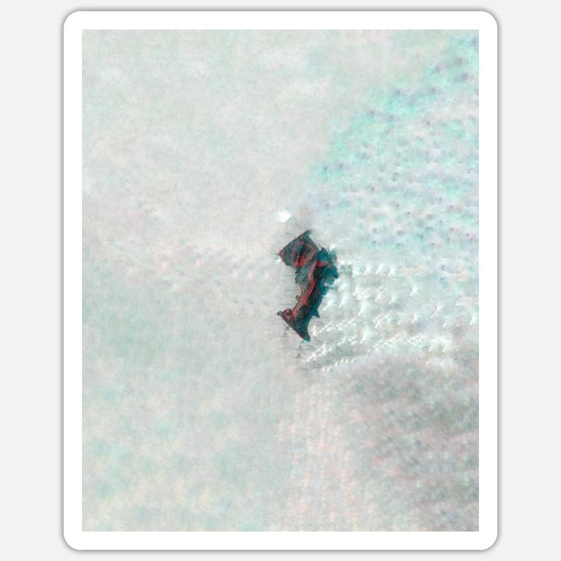 The abstract in blue - Sticker size S (10 x 10 cm) - white matte