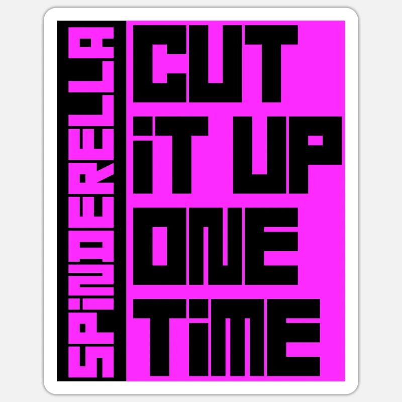 Spinderella - Sticker taille S (10 x 10 cm) - blanc mat