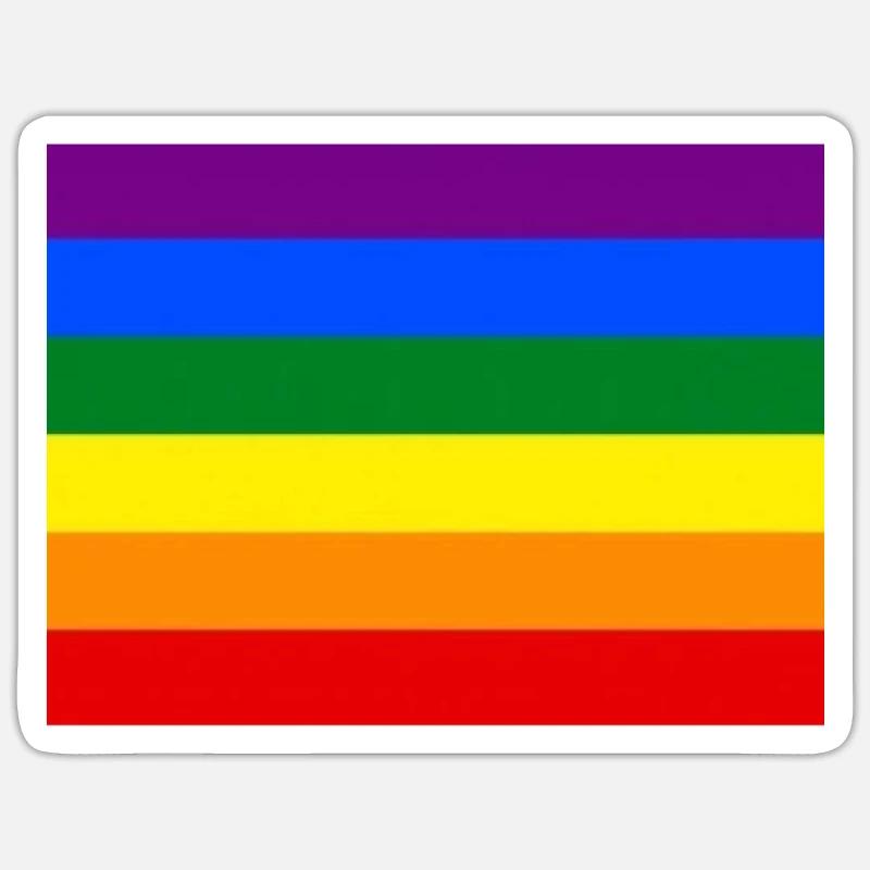 Drapeau arc-en-ciel Sticker taille S (10 x 10 cm)