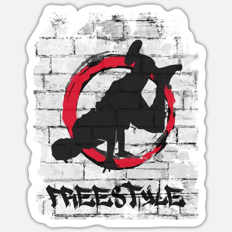 Nage libre - Sticker taille S (10 x 10 cm) - blanc mat