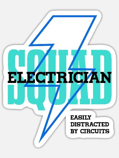 Elektroarbeiter-Schaltkreis Elektriker - Sticker Größe S (10 x 10 cm) - Mattweiß